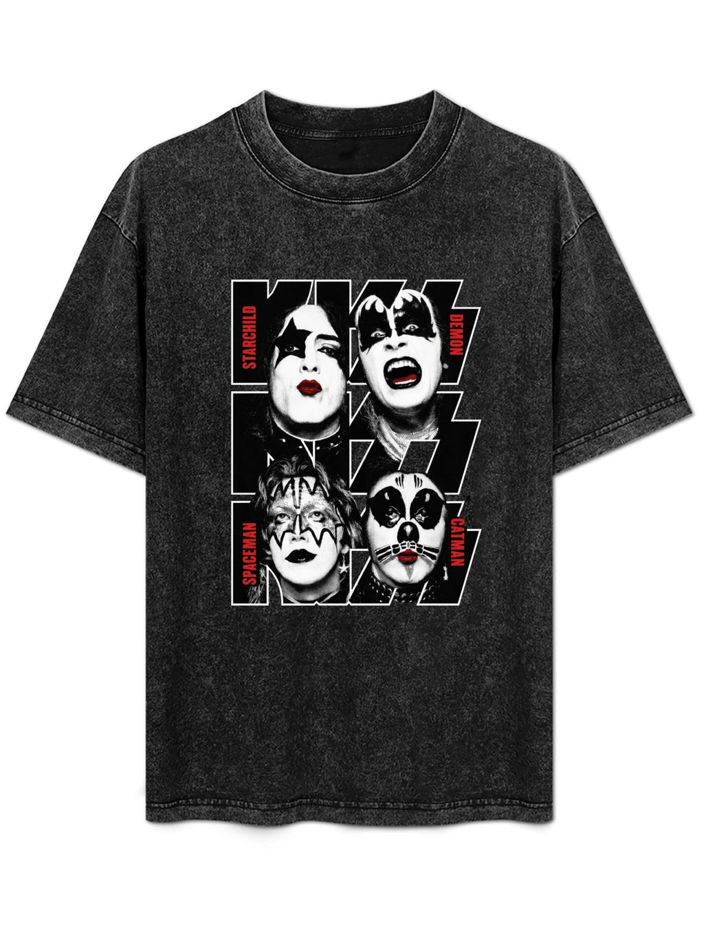 KISS Four Personas Band Portrait Graphic T-Shirt