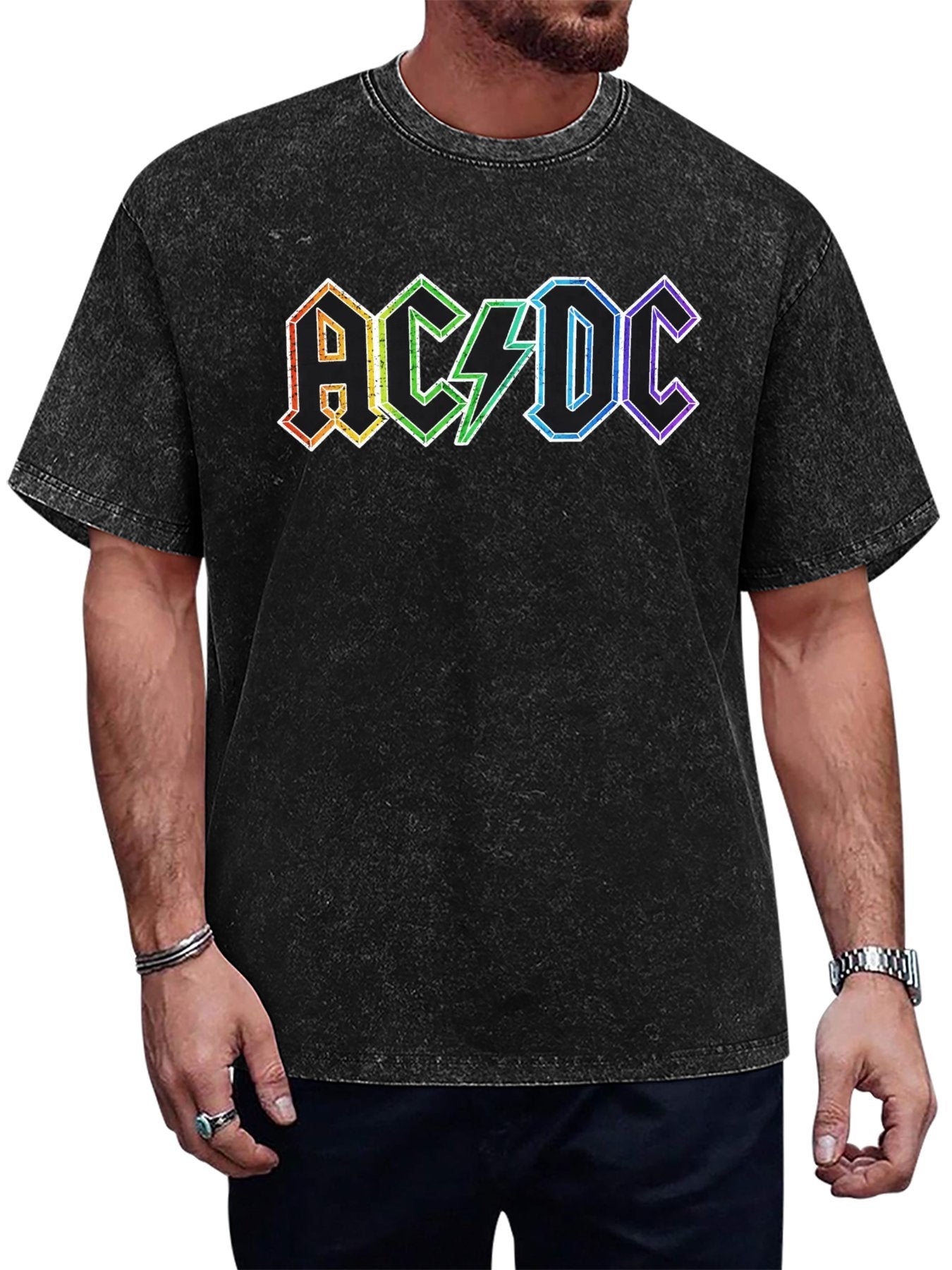 AC/DC Rainbow Logo Graphic T-Shirt Main image