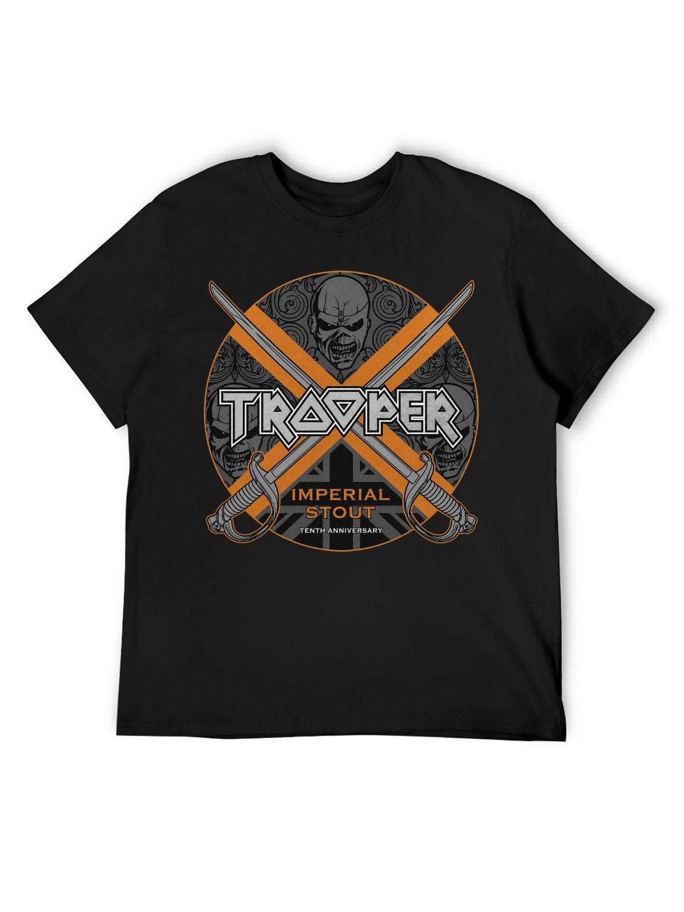 Trooper Imperial Stout Skull Swords Graphic T-Shirt