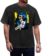Guns N’ Roses Hooded Skeleton Playing Card Graphic T-Shirt