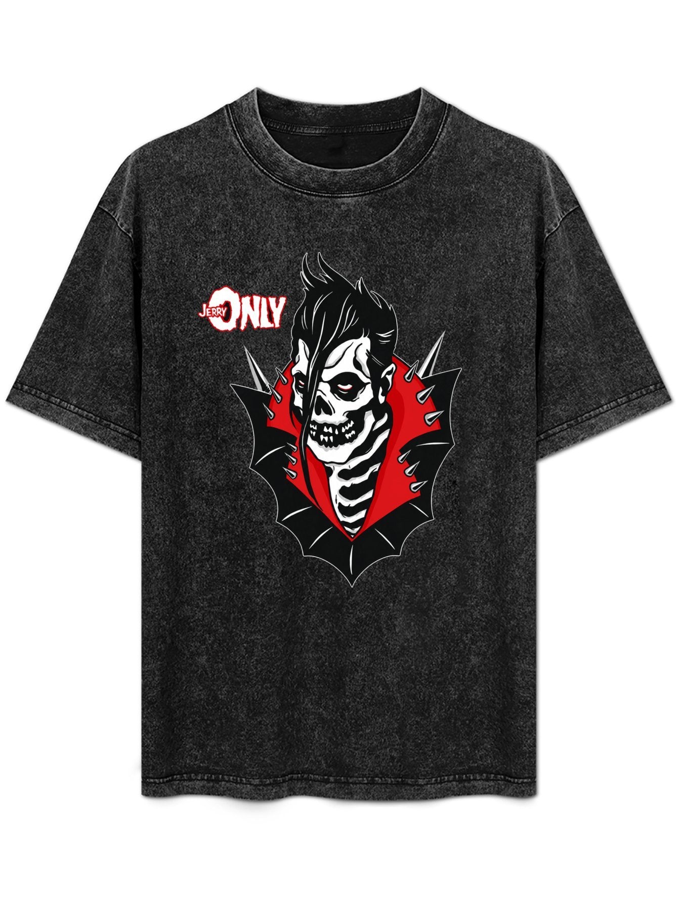 Misfits Jerry Only Spiked Skeleton Portrait Graphic T-Shirt