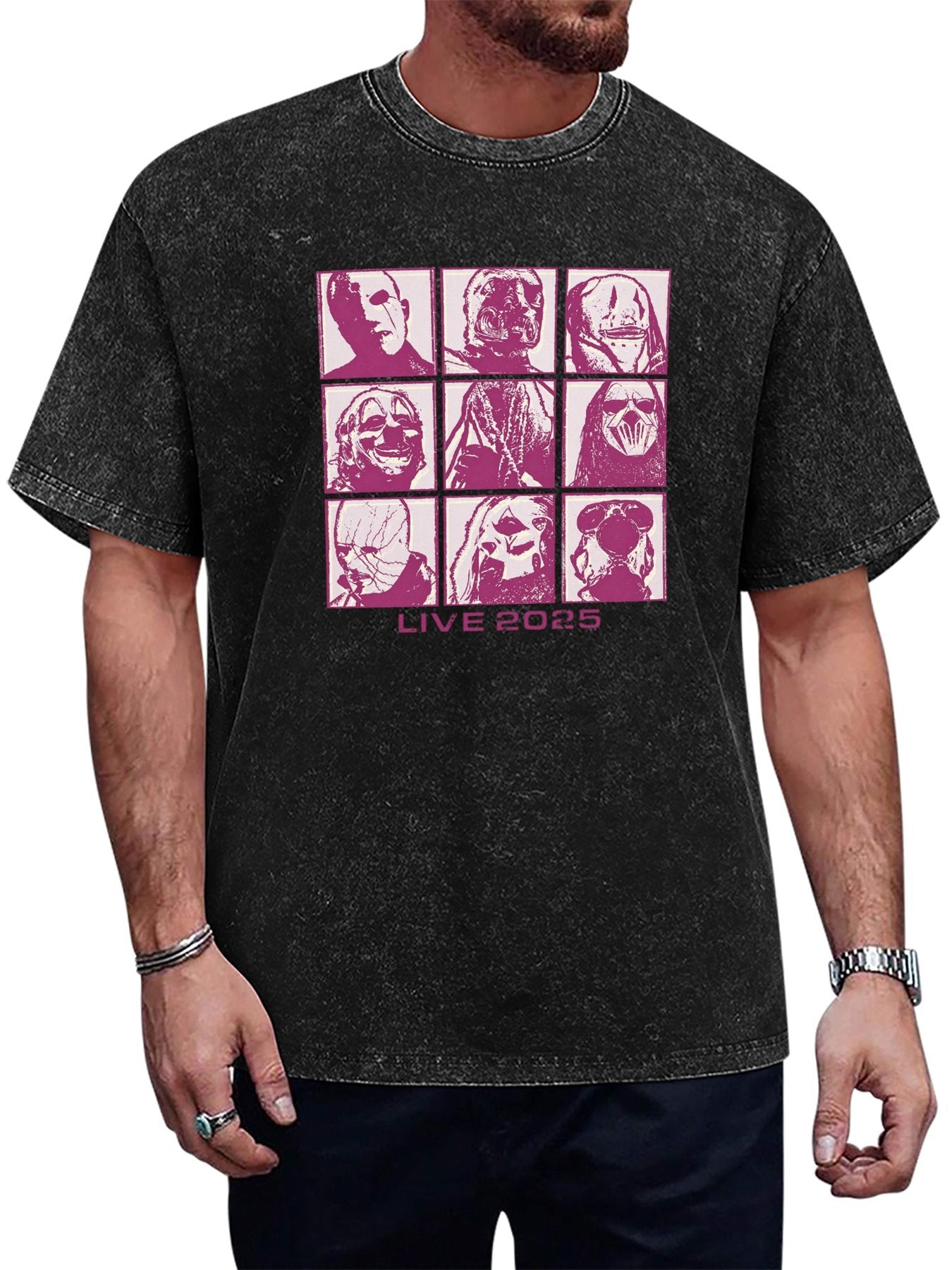 Slipknot Live 2025 Mask Portrait Graphic T-Shirt Main image