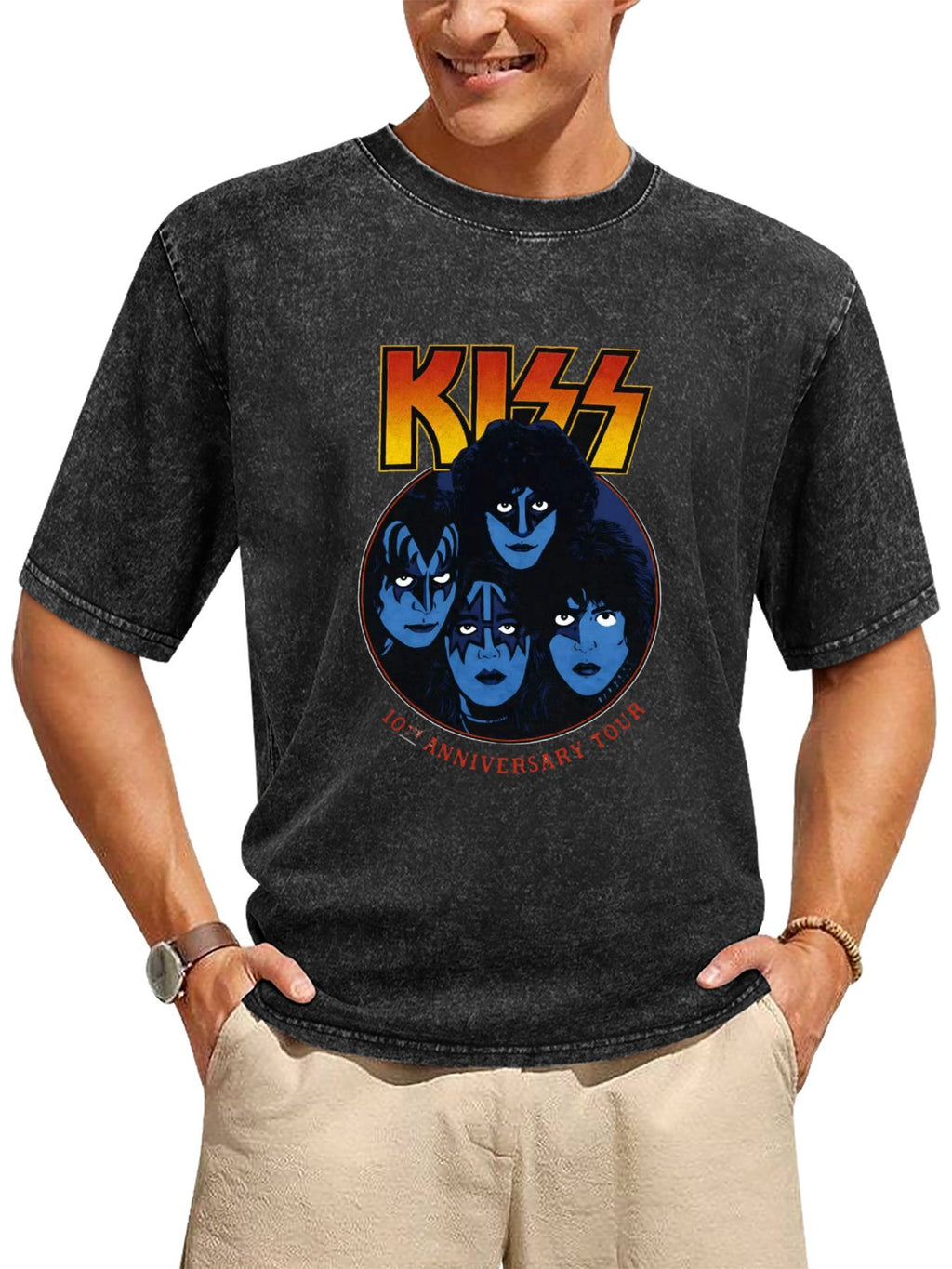 KISS 10th Anniversary Tour Band Portrait T-Shirt