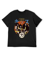 KISS Band Portrait Japanese Vintage T-Shirt