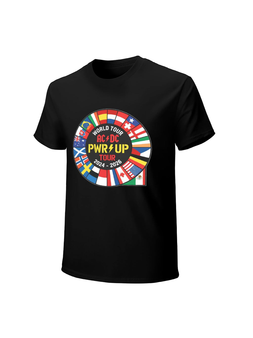AC/DC World Tour Flag Badge T-Shirt