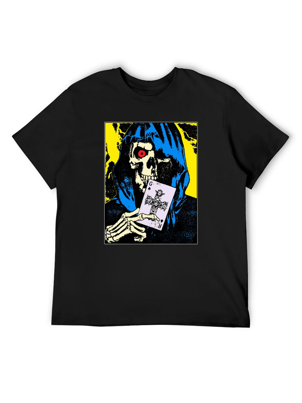 Grim Reaper Playing Card Graphic T-Shirt