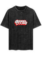 Abstract Logo Graphic Washed T-Shirt