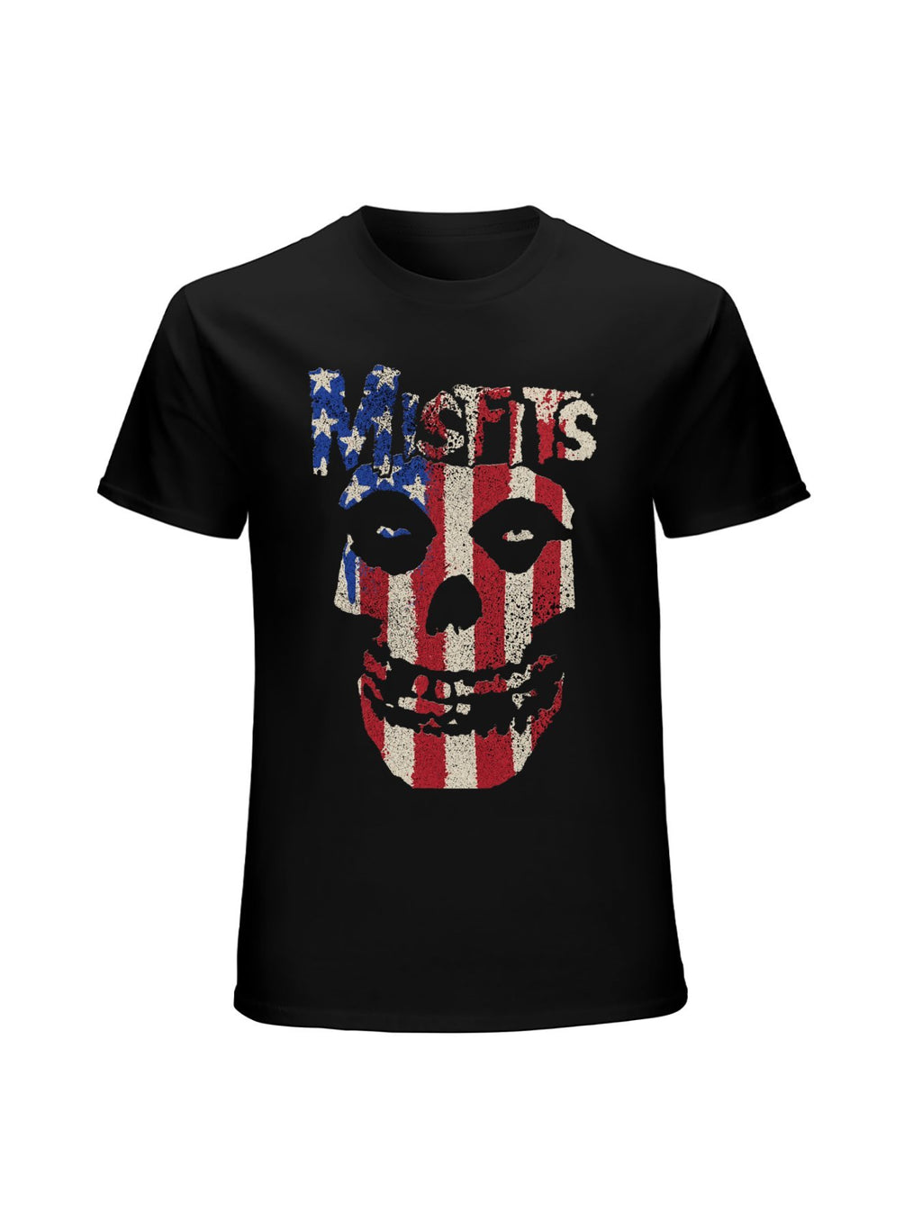 Misfits American Flag Skull Graphic T-Shirt