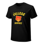 The College Dropout Bear Graphic Black T-Shirt