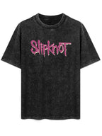 Slipknot Purple Distressed Logo Graphic T-Shirt