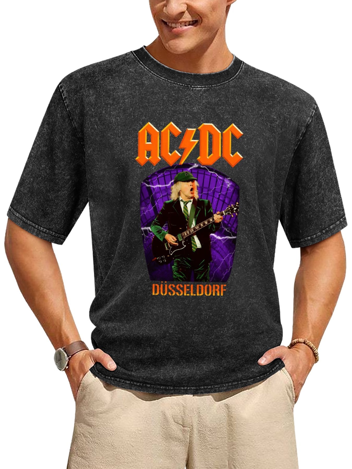 Vintage AC/DC Düsseldorf Angus Young Graphic T-Shirt Secondary image