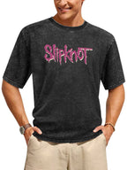 Slipknot Purple Distressed Logo Graphic T-Shirt