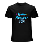 Hallo Summer Graphic Black T-Shirt
