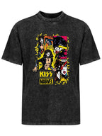 Vintage Washed KISS Marvel Comic Graphic T-Shirt