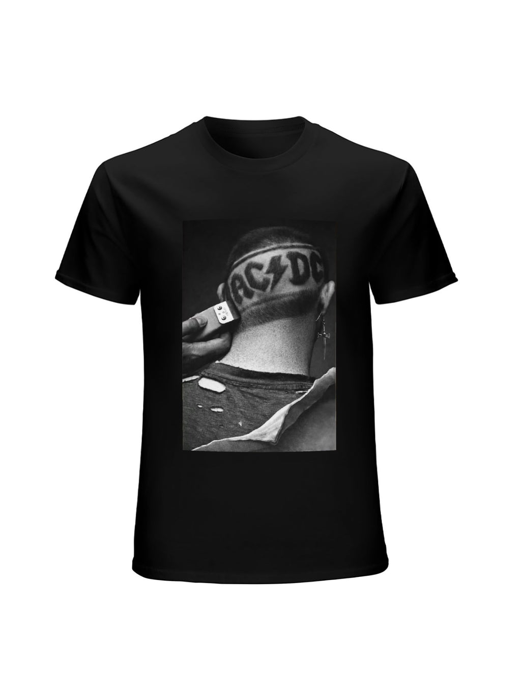 AC/DC Shaved Hair Portrait Vintage Rock T-Shirt