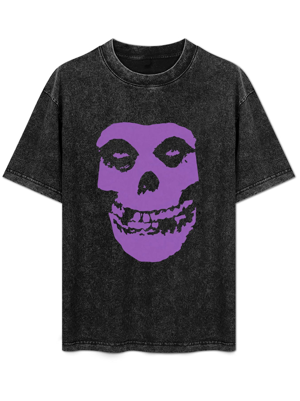 Vintage Washed Misfits Purple Skull Graphic T-Shirt