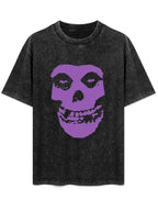 Vintage Washed Misfits Purple Skull Graphic T-Shirt