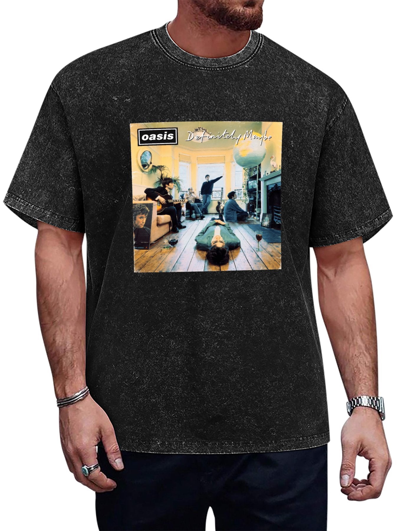 Oasis Definitely Maybe Album Cover Graphic T-Shirt