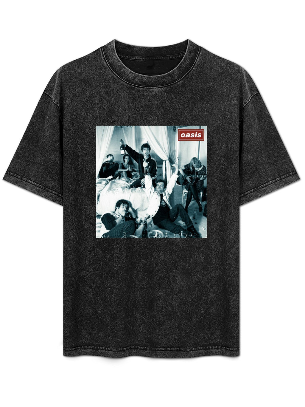 Oasis Bedroom Party Band Portrait Graphic T-Shirt