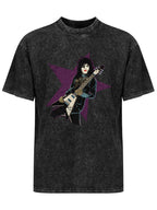 KISS Starchild Guitarist Purple Star Graphic T-Shirt