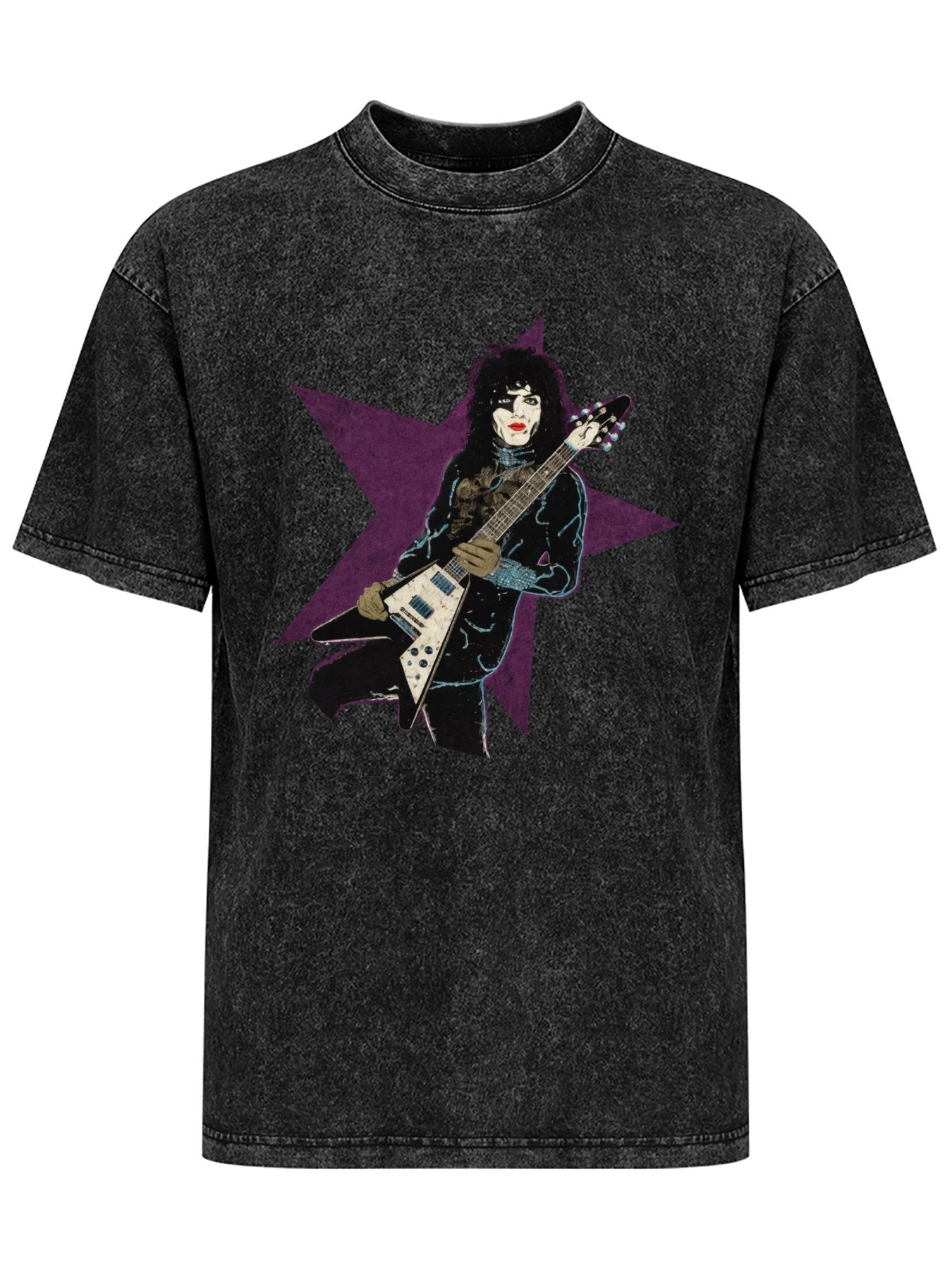 KISS Starchild Guitarist Purple Star Graphic T-Shirt