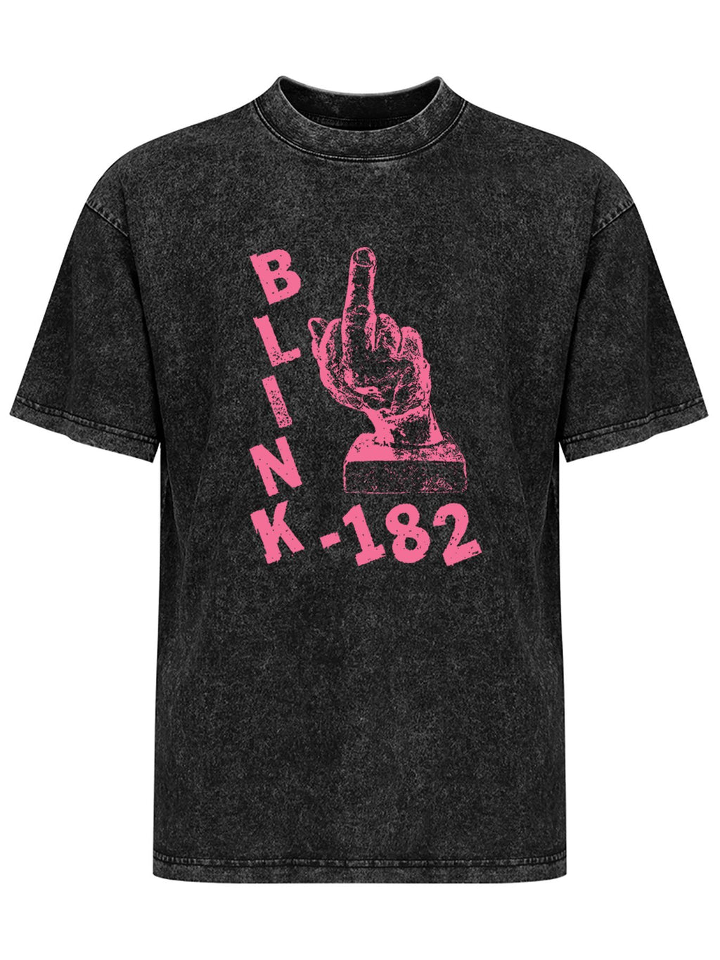 Blink-182 Pink Middle Finger Graphic T-Shirt