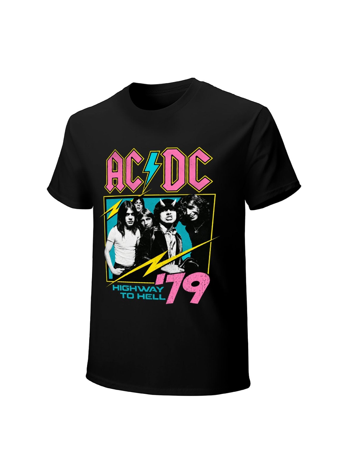 AC/DC Highway To Hell 79 Band Photo Graphic T-Shirt