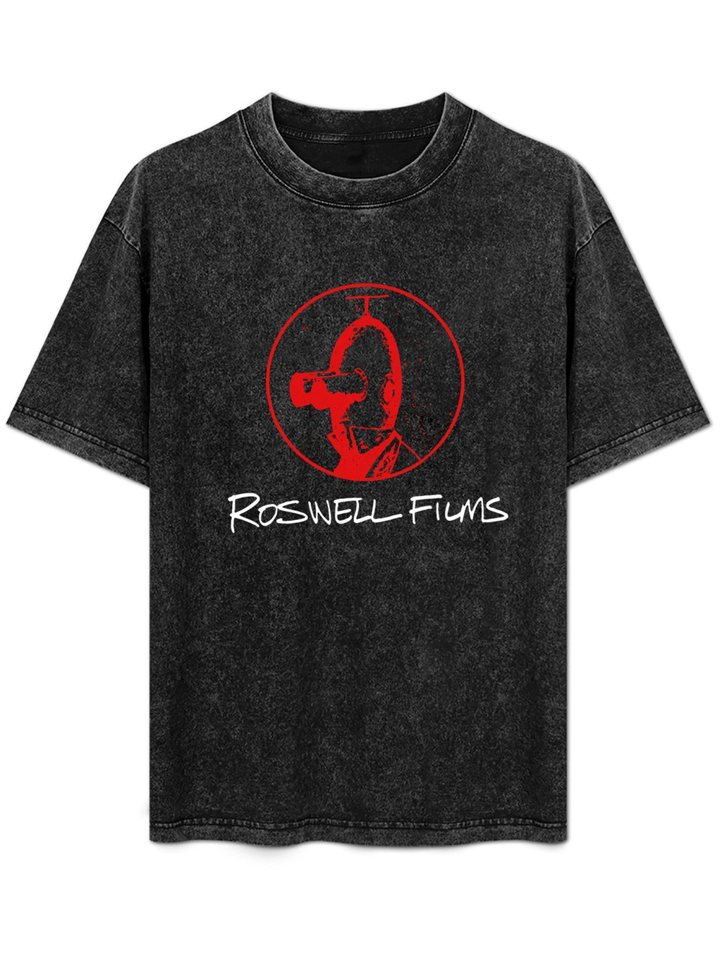 Roswell Films Red Camera Portrait Graphic T-Shirt