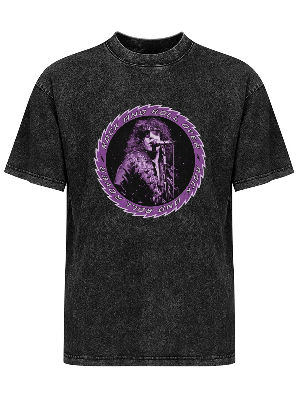 Vintage Washed KISS Rock and Roll Over Graphic T-Shirt