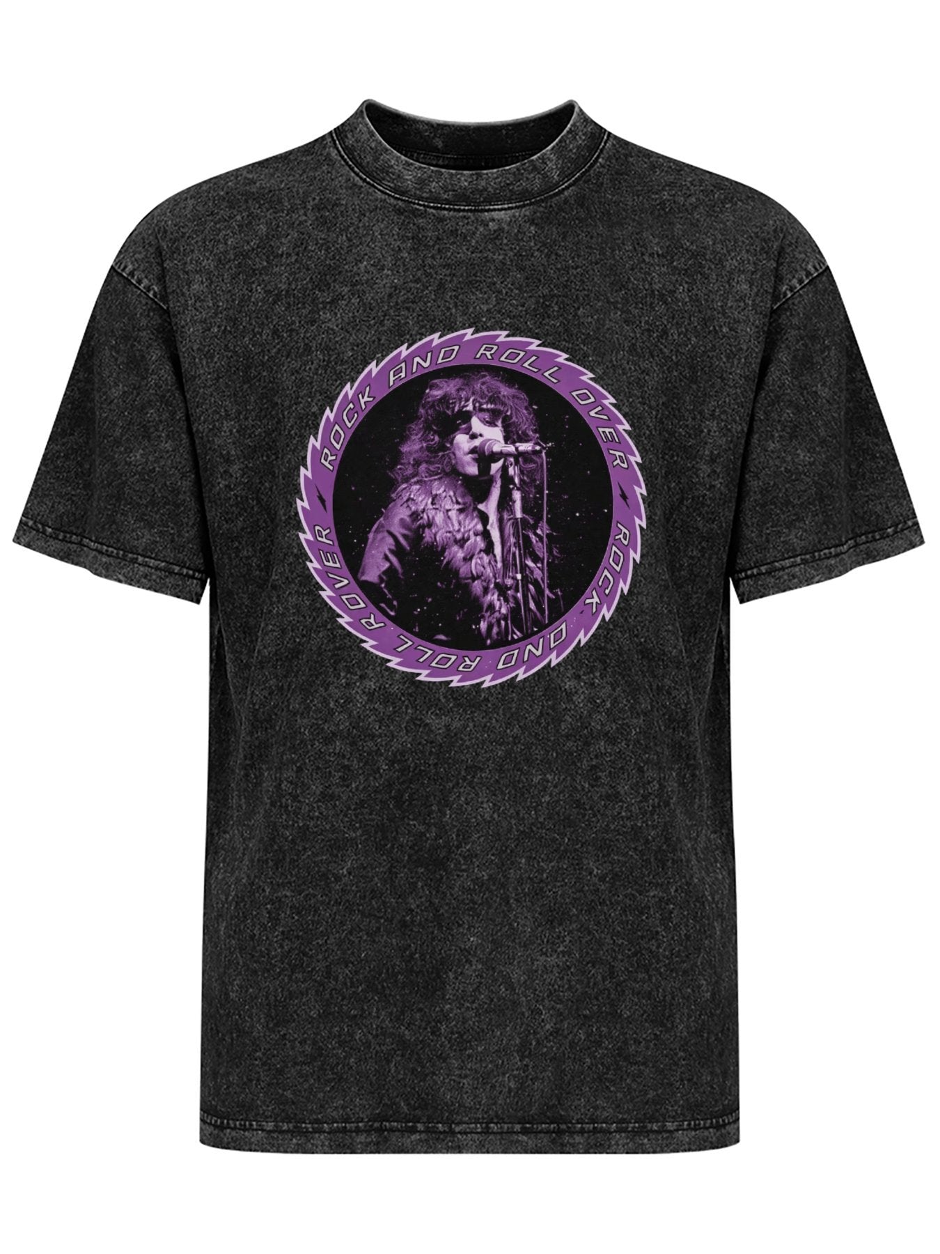 Vintage Washed KISS Rock and Roll Over Graphic T-Shirt