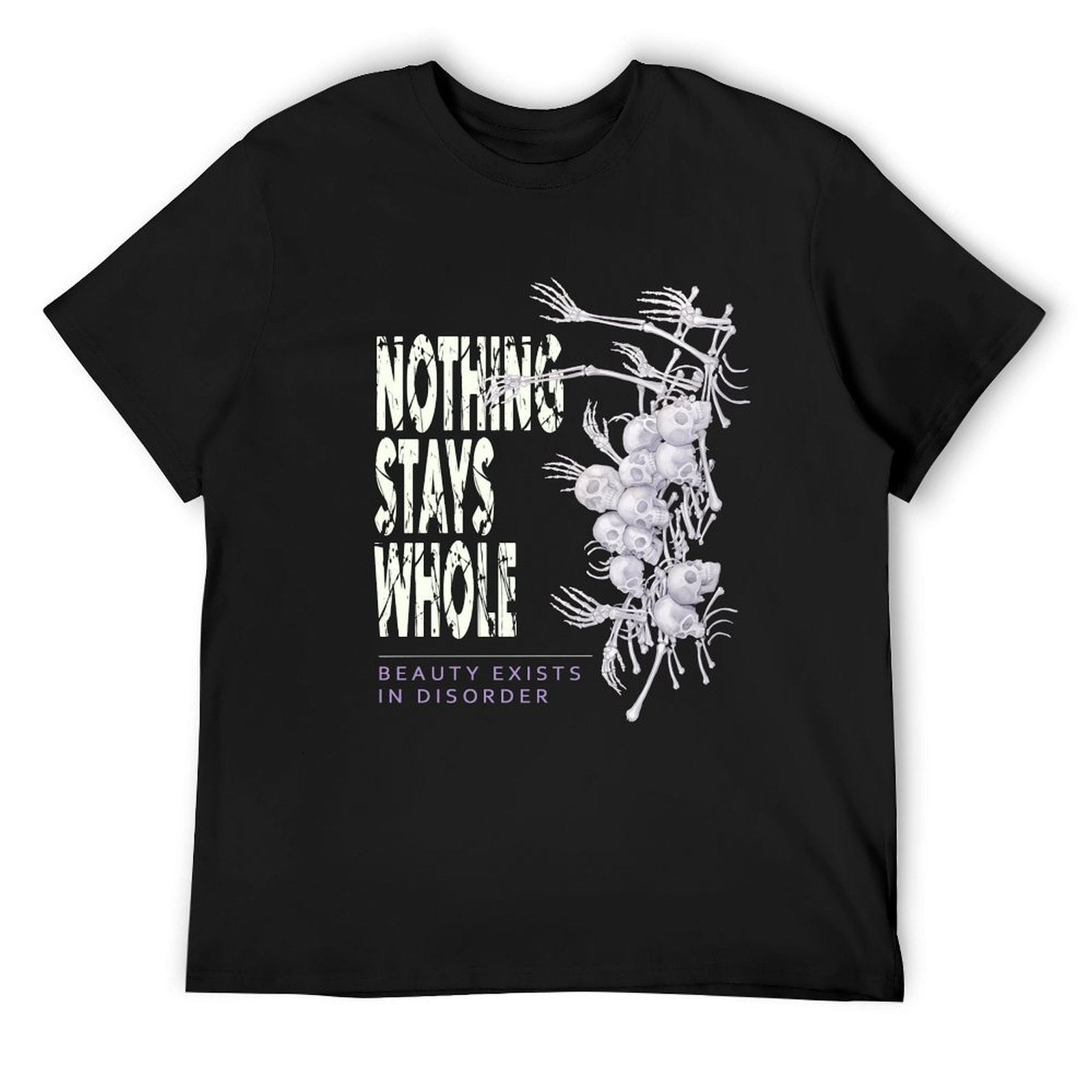 Nothing Stays Whole Skeleton Graphic Black T-Shirt Secondary image