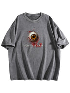 Don't Look Away Eyeball Graphic Washed T-Shirt
