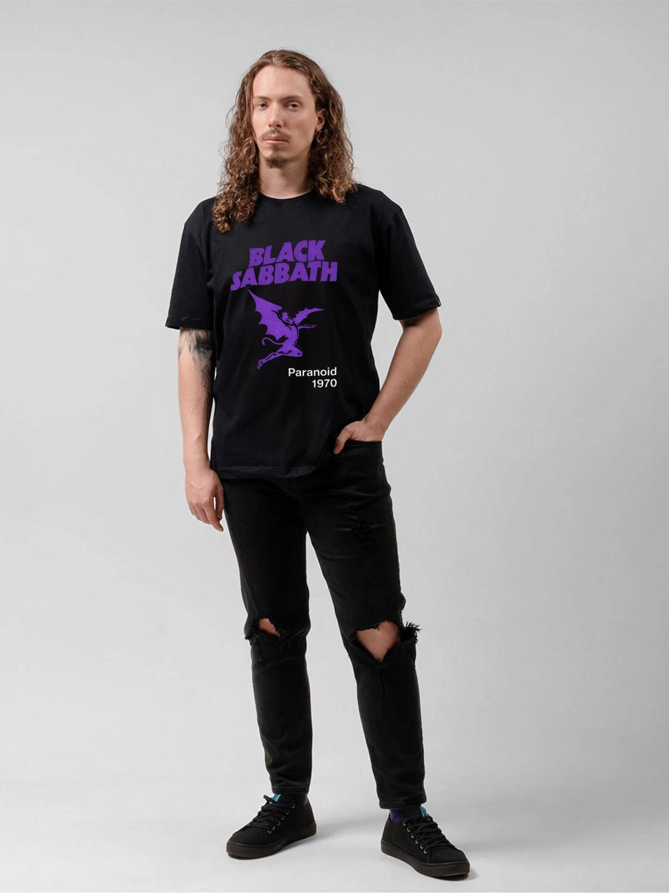 Black Sabbath Winged Demon Paranoid 1970 T-Shirt