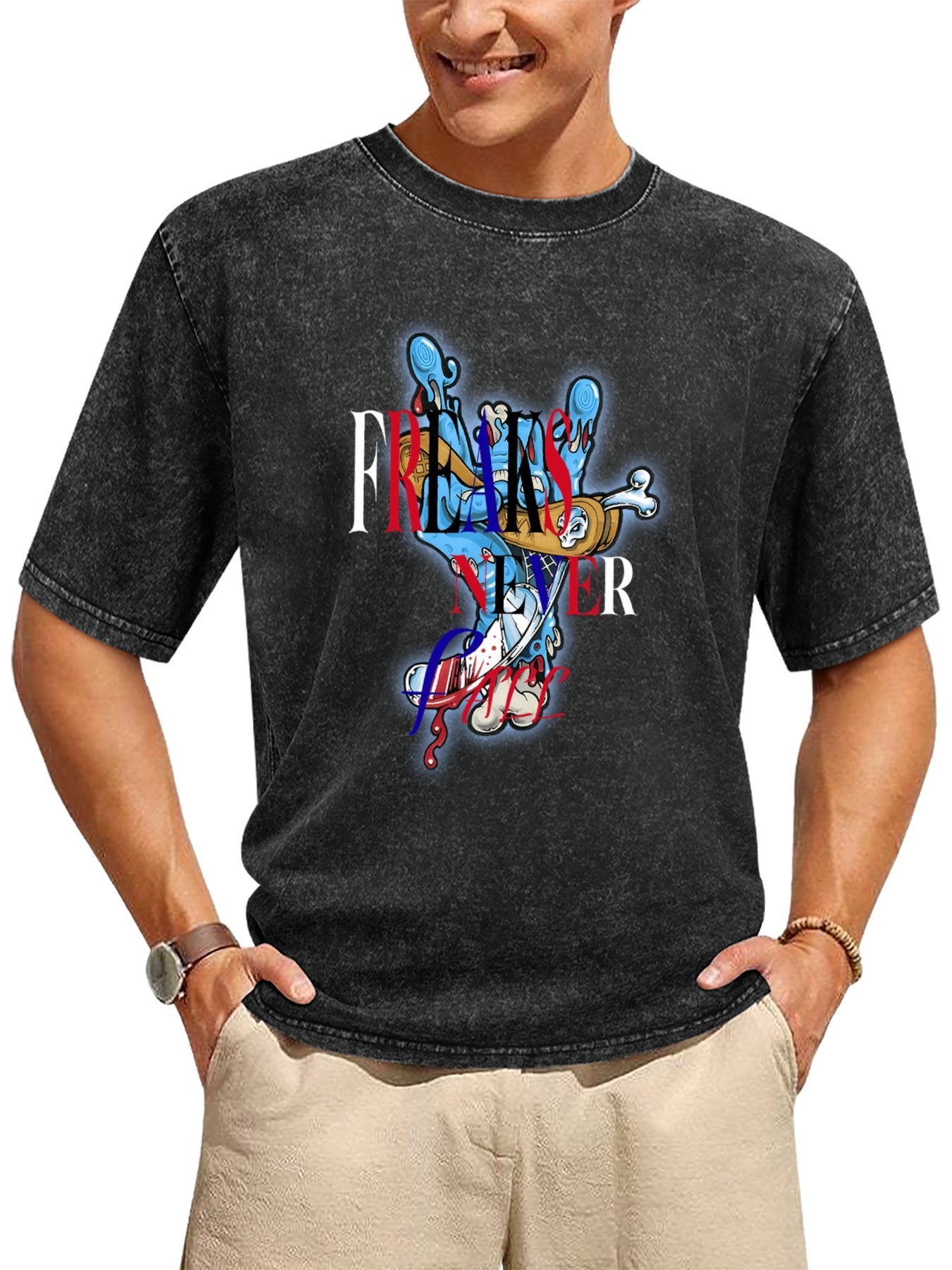 Friends Never Lose Graphic Vintage Washed T-Shirt Secondary image