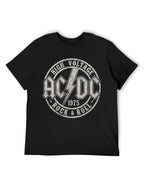 AC/DC 1975 High Voltage Rock & Roll Graphic T-Shirt