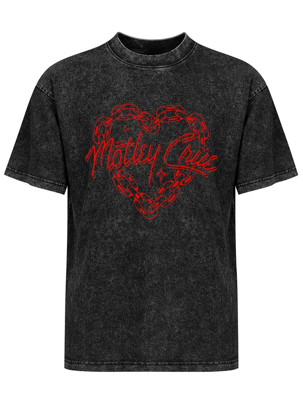 Mötley Crüe Chain Heart Logo Graphic T-Shirt