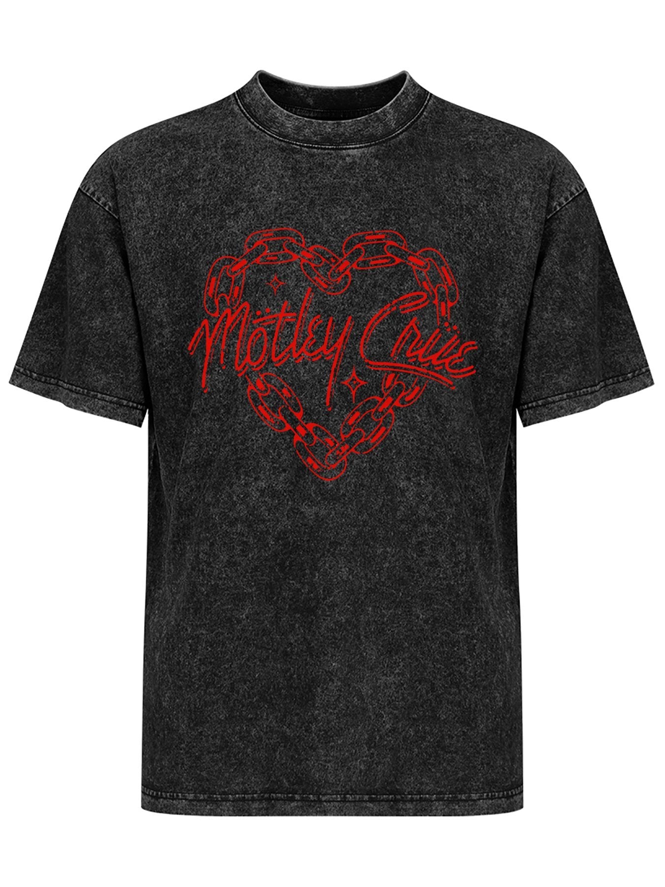 Mötley Crüe Chain Heart Logo Graphic T-Shirt