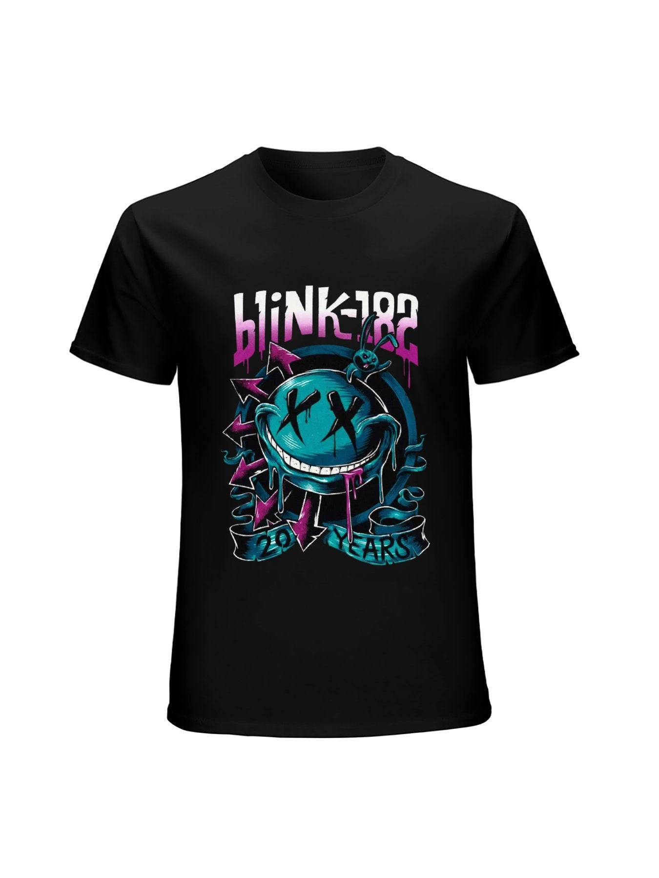 blink-182 Smiley Face Neon Anniversary Punk T-Shirt