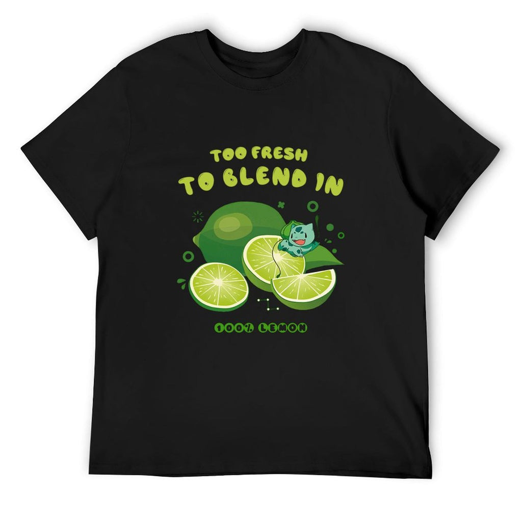 Too Fresh to Blend In Lime Graphic Black T-Shirt