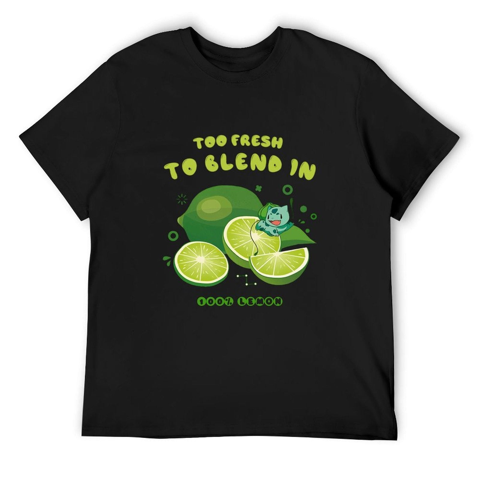 Too Fresh to Blend In Lime Graphic Black T-Shirt