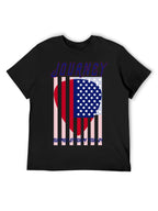 Journey USA Flag Heart Summer Stadium Tour 2024 Graphic T-Shirt