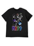 KISS Color Logo Parasol Band Graphic T-Shirt