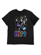 KISS Color Logo Parasol Band Graphic T-Shirt