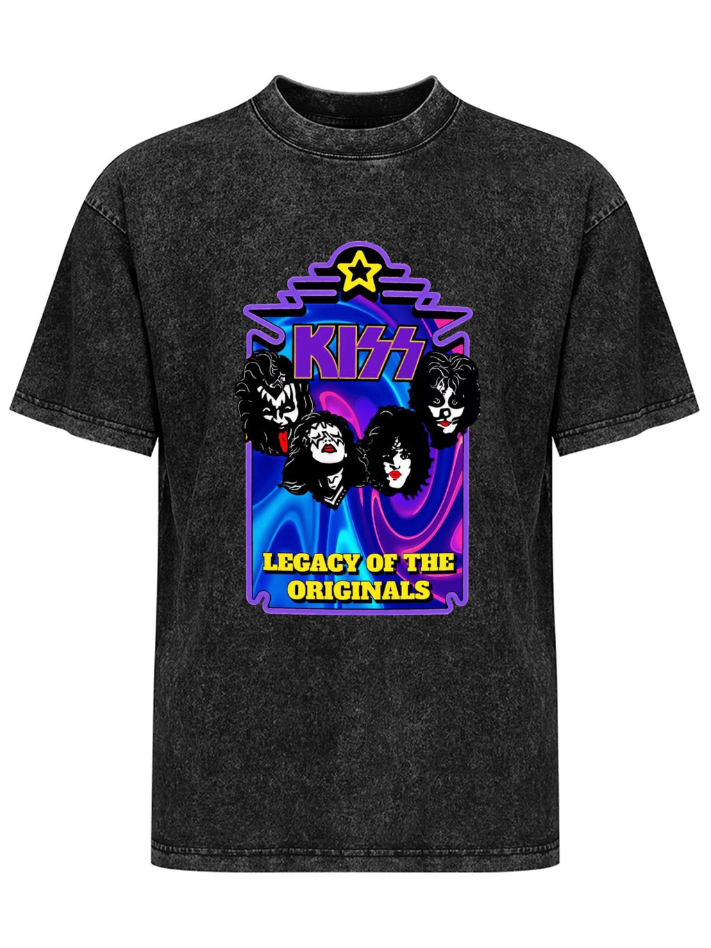 Vintage Washed KISS Legacy of the Originals Graphic T-Shirt