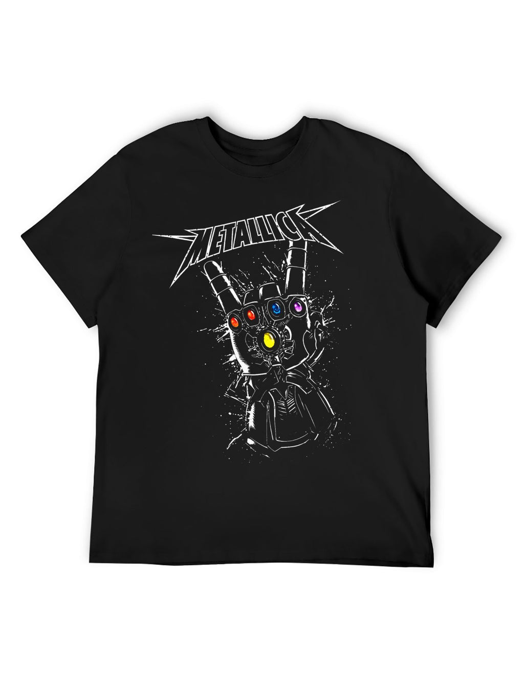 Metallica Gemstone Gauntlet Rock Hand Graphic T-Shirt