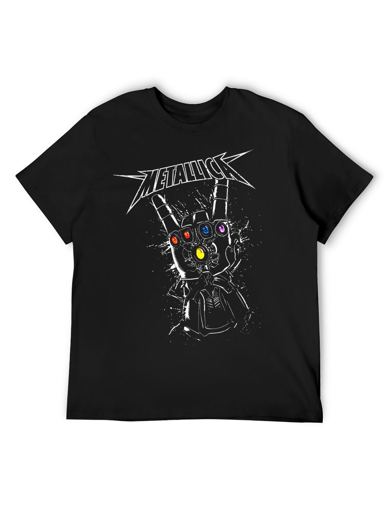 Metallica Gemstone Gauntlet Rock Hand Graphic T-Shirt