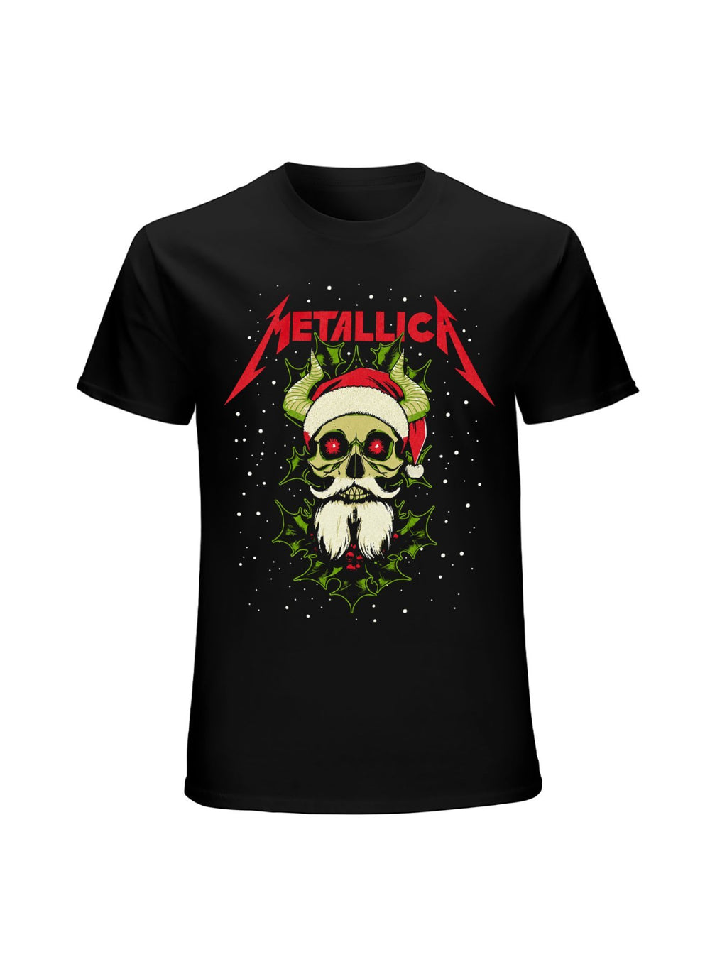 Metallica Santa Skull Holiday Graphic T-Shirt