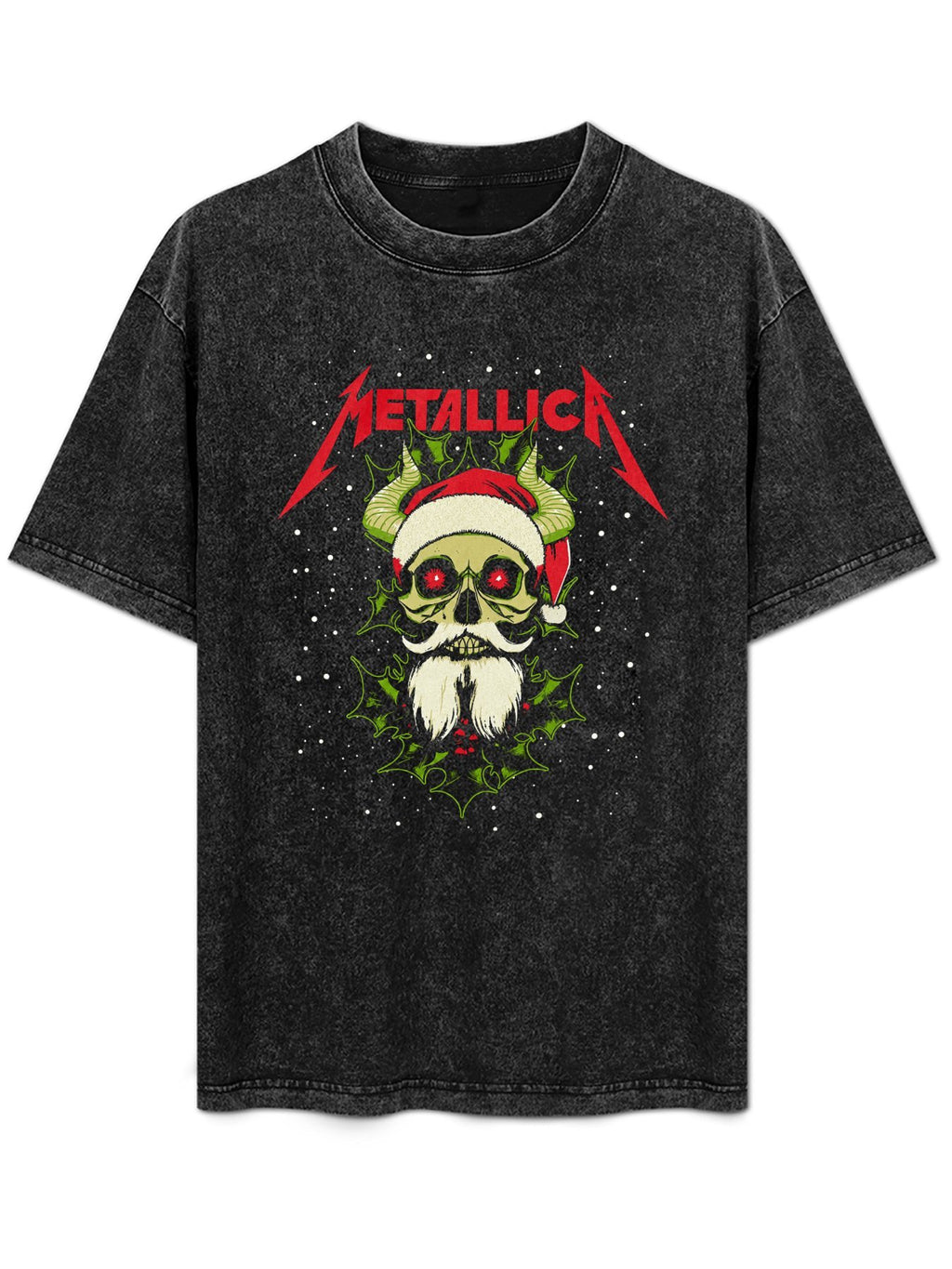 Metallica Christmas Skull Graphic T-Shirt