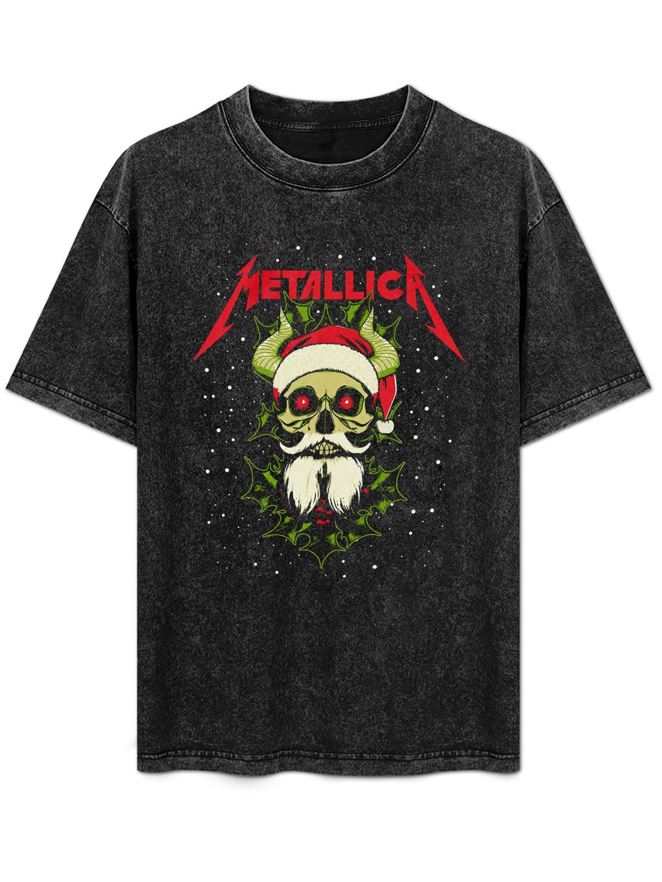 Metallica Christmas Skull Graphic T-Shirt