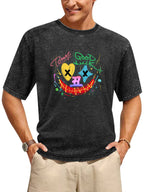 Good Luck Graffiti Smile Vintage Washed T-Shirt